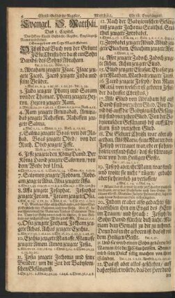 Evangel. S. Matthäi.