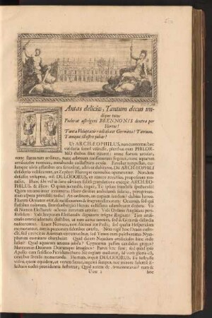 Taantas delicias, tantum decus undique totos