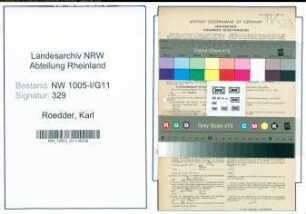 Entnazifizierung Karl Roedder , geb. 21.03.1903 (Gelderheber)