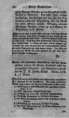 Kleiner und historischer Katechismus Lutheri, die biblische Geschichte nebst der evangelischen Glaubens- und Sittenlehre. 5.Aufl.