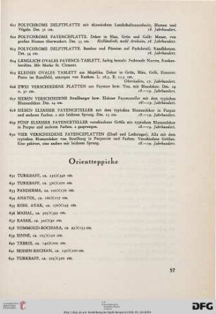 Orientteppiche (Nr. 631-747)