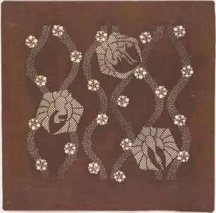 Katagami - Kraniche und Pflaumenblüten