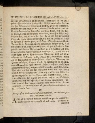 311-316, IX - XIII; Corollarium