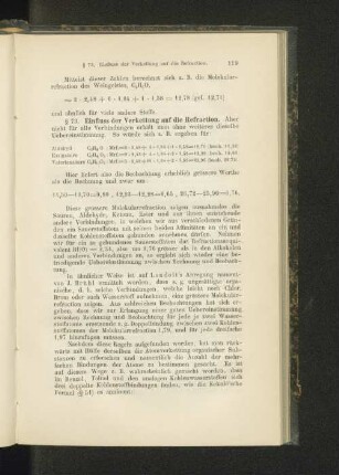 § 73. Einfluss der Verkettung auf die Refraction.