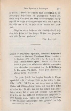361-376 [Rezension] Ignatii et Polycarpi