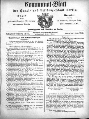 1875,45: No. 45, 7. November 1875