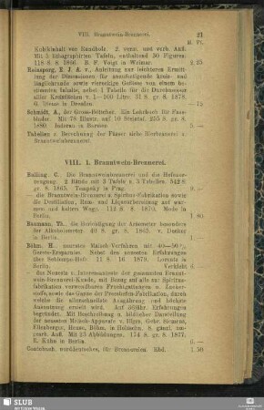 [VIII. Branntwein-Brennerei]