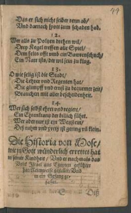 Die Historia von Mose ...