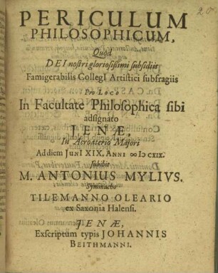 Periculum philosophicum