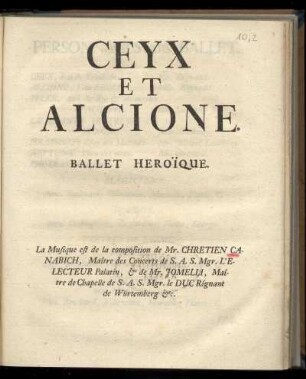Ceyx & Alcione : ballet heroi͏̈que