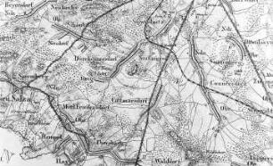 Obercunnersdorf. Topographische Karte vom Preußischen Staate, Blatt 265 Reichenbach, aufgen. 1815, grav. 1828