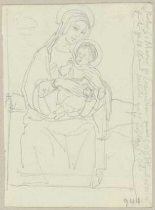 Maria mit Kind, Fresko hinter Santa Maria in Cosmedin
