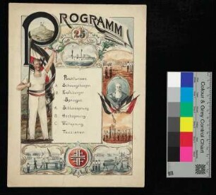Programm: 1874-1899. Deutsche Turnbewegung, offenbar Jubiläum der Marine-Turnbewegung