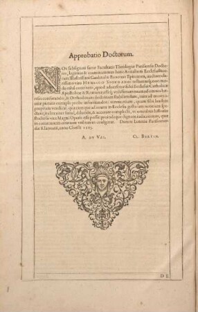 Approbatio Doctorum.