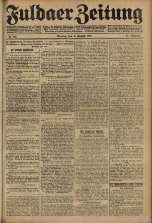 Ausgabe vom Montag, den 09. August 1915.