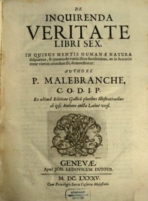 De inquirenda Veritate libri 6