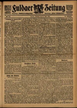 Ausgabe vom Dienstag, den 27. Juni 1905.