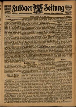 Ausgabe vom Dienstag, den 27. Juni 1905.