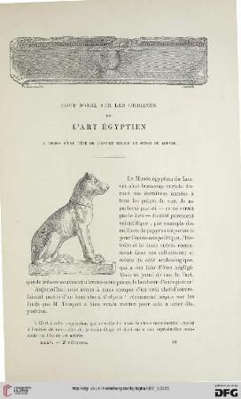 2. Pér. 35.1887: Coup d'oeil sur les origines de l'art Égyptien : à propos d'une tête de l'ancien empire au Musée du Louvre
