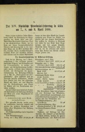 ¬Der¬ XIV. Rheinische Provinzial-Lehrertag in Köln am 7., 8. und 9. April 1890