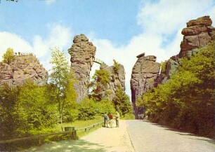Blick auf die Externsteine. Horn-Bad Meinberg