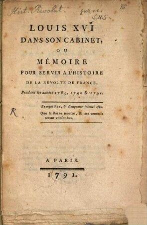 Louis XVI dans son cabinet
