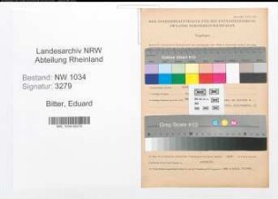 Entnazifizierung Eduard Bitter , geb. 05.01.1868 (Oberstleutnant)