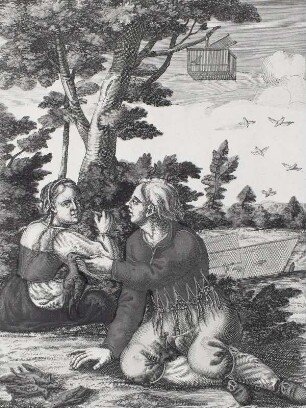 Herbst : Engelbrecht, Martin, Wolff, Jeremias (Verleger): Herbst. Aus der Folge "Vier Jahreszeiten". Kupferstich, koloriert; 290 x 190 mm. Dresden: Kupferstich-Kabinett 107606 in B 1360,2