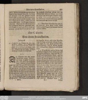 Das C. Capitel. Von ihren Kranckheiten.