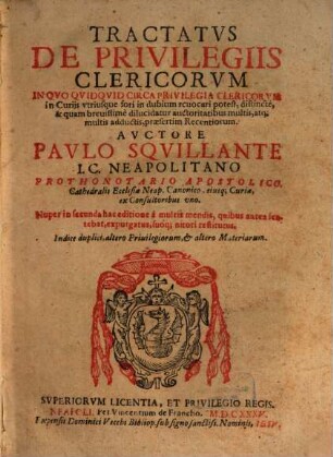 Tractatus de privilegiis clericorum