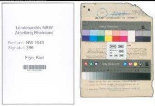 Entnazifizierung Karl Frye , geb. 18.12.1912 (Lehrerin)