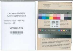 Entnazifizierung Fritz Schrader , geb. 19.01.1903 (Landgerichtsrat)