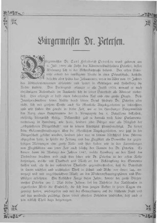 Bürgermeister Dr. Petersen.