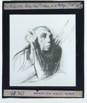 Kollwitz, Ruf des Todes (Blatt 8 der Folge "Tod") (Druck Kn 269 b)