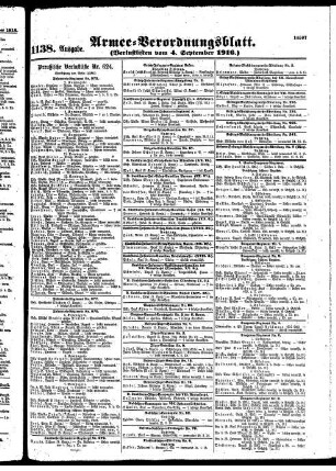 1138.Ausgabe. Montag, 4. September 1916