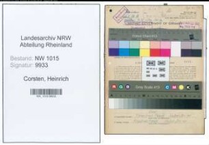 Entnazifizierung Heinrich Corsten , geb. 26.06.1881 (Verwaltungsangestellter)