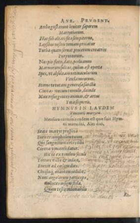 Hymnus In Laudem Vincentii martyris.