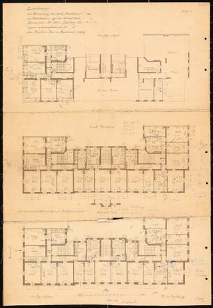 Wohnhäuser Berlin-Tempelhof: Borussia/Stolbergstraße 11-11a: Grundriss OG, DG, 1:100
