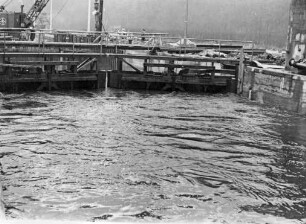 Bau der zweiten Schleuse Neckarsteinach/Neckar