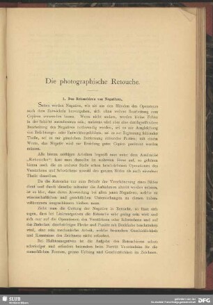 Die photographische Retouche
