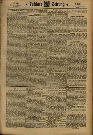 Zweite Ausgabe vom Mittwoch, den 03. Mai 1911.