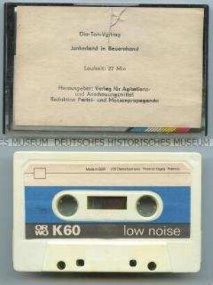 Audiokassette zum Dia-Ton-Vortrag "Junkerland in Bauernhand"