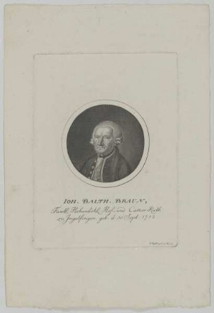 Bildnis des Ioh. Balth. Braun