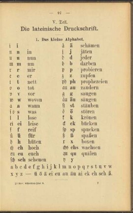 V. Teil. Die lateinische Druckschrift