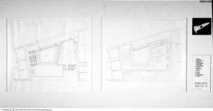 Entwürfe zum Neubau der Bibliotheca Hertziana, 5. und 6. Obergeschoß, Grundriß