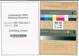 Entnazifizierung Johann Unterberg , geb. 20.04.1896 (Heizer)