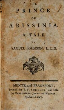 The prince of Abissinia : [Rasselas].