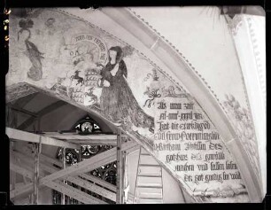 katholische Pfarrkirche; Fresko am Chorbogen nach der Restaurierung