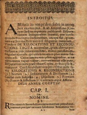 Fortuna Propinante, De Relocatione Et Reconductione Tacita, Iussu Et Authoritate Superiorum, Pro Licentia Doctorali Utriusque Iuris, Publice Disputabit Fridericus Philippus, Lipsiensis, D. XXVI. Septembr. Anno MDCLXXVIII. H.L.Q.C.