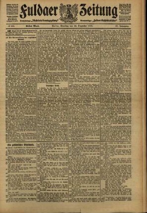 Erste Ausgabe vom Samstag, den 24. Dezember 1910.